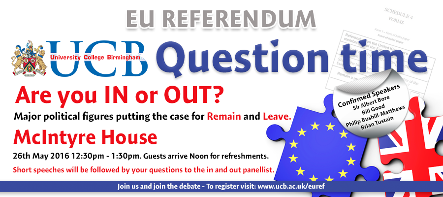 UCB Holds EU Referendum Question Time